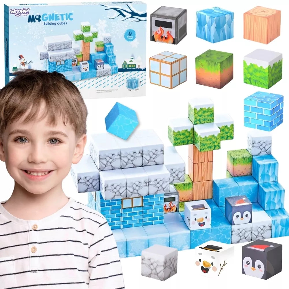 WOOPIE magnetiniai statybiniai blokai Žiemos blokų pasaulis